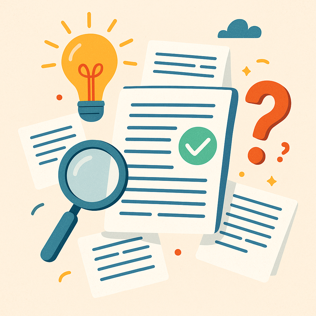 **alt text:** איור צבעוני של אישה העובדת על מחשב ומוקפת בסמלים של שאלות, תשובות ורעיונות — מייצג *כתיבה שיווקית לעסקים* שמחברת בין יצירתיות, אסטרטגיה ותוכן שמביא לקוחות.