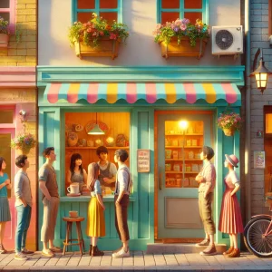 כתיבת תוכן לאתרי אינטרנט שממחישה אתר עם תנועה וצפיות, אך בלי פניות — אנשים עומדים מחוץ לחנות ולא נכנסים, כמו גולשים שלא מבצעים פעולה.