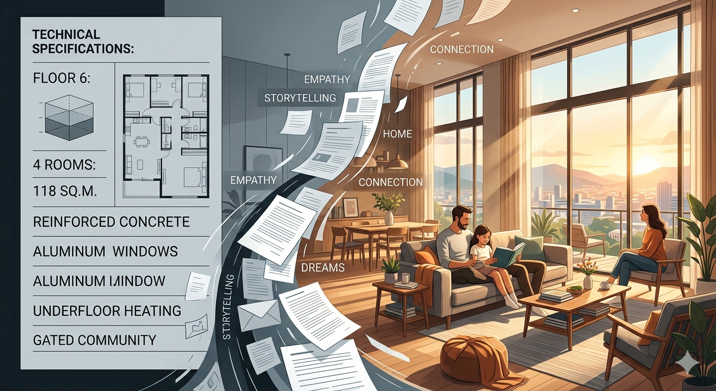 כתיבה שיווקית לחברות נדל״ן הופכת מפרט טכני של דירה לחוויית מגורים שמאפשרת לרוכשים לדמיין את החיים בבית החדש.