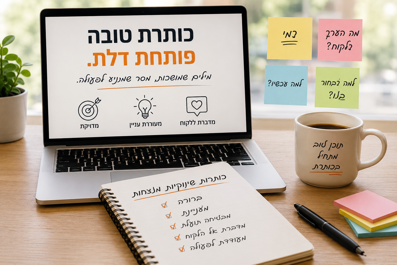 כותרות שיווקיות – כתיבת כותרת שמושכת את תשומת הלב של הקורא