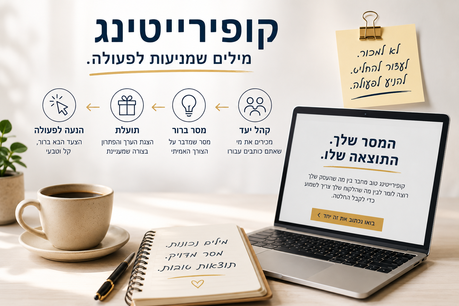 קופירייטינג – כתיבת מסרים שיווקיים שמניעים את קהל היעד לפעולה